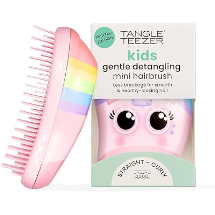 Tangle Teezer Girl's Unicorn Print Detangling Hair Brush (Multicolor) - Image 1